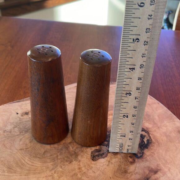 Mid Century Danish Teak Salt & Pepper Shakers - Picture 4 of 6